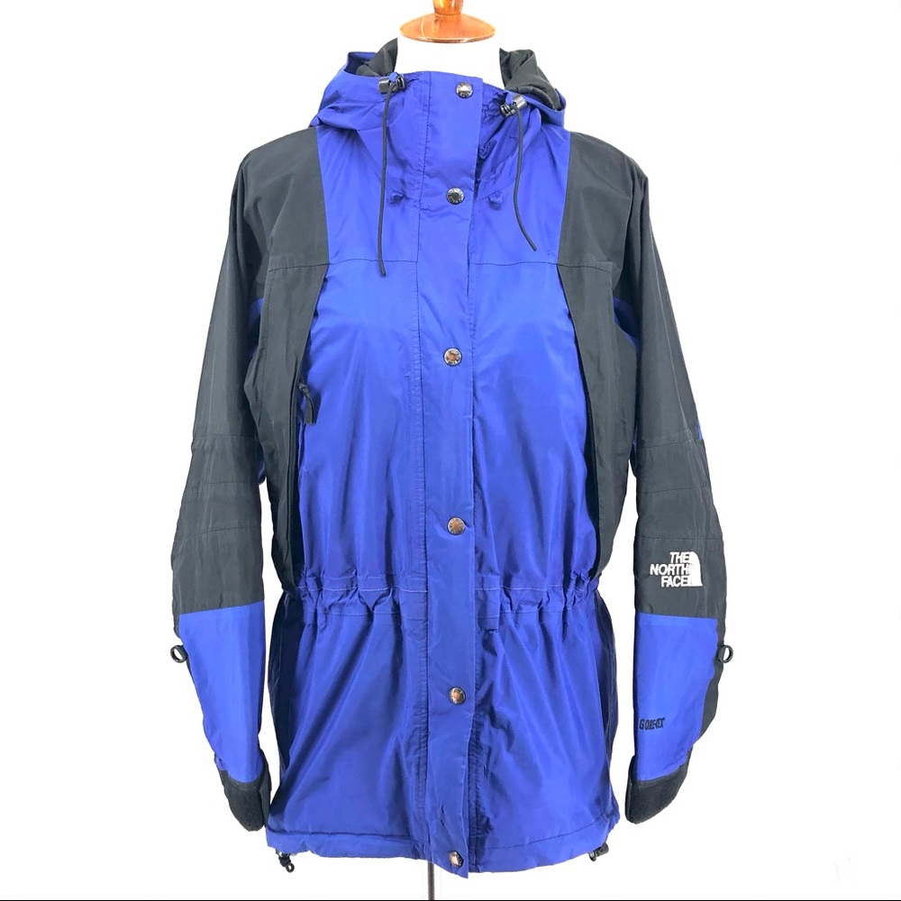 The North Face Blue Black Hooded Anorak Jacket - Picture 1 of 11